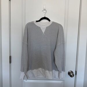 Aerie Waffle Oversized Crewneck Sweatshirt
